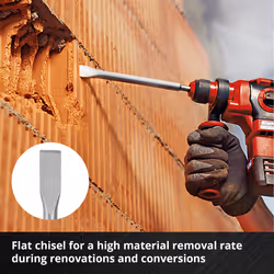 Einhell 4x Chisel Bit Set 250mm For SDS+ Rotary Hammers Flat Spade Tile Steel - Additional view 4