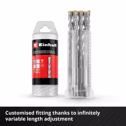 Einhell 7x Concrete Drill Bit Set 160mm 6-14mm For SDS+ Rotary Hammers Steel - Additional view 11