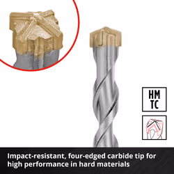Einhell 7x Concrete Drill Bit Set 160mm 6-14mm For SDS+ Rotary Hammers Steel - Additional view 4