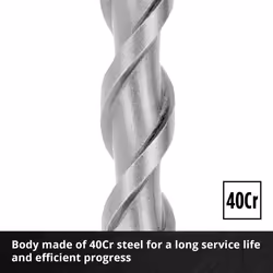 Einhell 7x Concrete Drill Bit Set 160mm 6-14mm For SDS+ Rotary Hammers Steel - Additional view 7