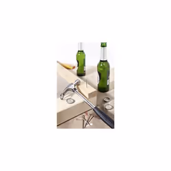 445992 Hammer with Beer Opener, Cap Lifter, Ideal as a Gift for Men, with Rubber Handle