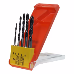 kwb 513900, Drill, Drill bit set, Hardwood, Softwood, 6.35 mm, Chromium-Vanadium Steel (Cr-V), Hex shank