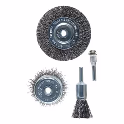 kwb Wire brush set, Polishing disc, Grey, Blister