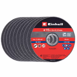 Einhell 115mm Cutting Disc Set 10 Pieces For Metal 115mm x 1mm x 22mm