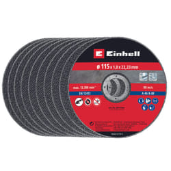 Einhell 115mm Cutting Disc Set 10 Pieces For Metal 115mm x 1mm x 22mm