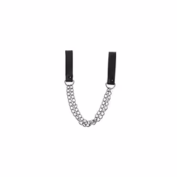 Hammer Chain with Leather Loops, Carpenter Belt Accessory, Durable, Silver/Black