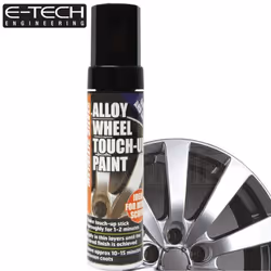E-TECH Metallic Silver Car Alloy Wheel Paint Touch-up Repair Chip Kerb Damaged