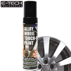 E-TECH Metallic Silver Car Alloy Wheel Paint Touch-up Repair Chip Kerb Damaged