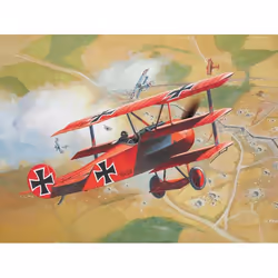 Revell Fokker DR. 1 Triplane, Fixed-wing aircraft model, Assembly kit, 1:72, Fokker Dr. 1 Triplane, Plastic, First World War