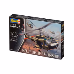 Revell Bell UH-1H Gunship Rotorcraft model Assembly kit 1:100 - Additional view 6
