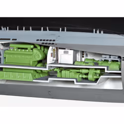 Revell U-Boot Typ XXI U 2540 &Interieur Submarine model Assembly kit 1:144