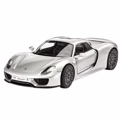 Revell Porsche 918, Sports car model, Assembly kit, 1:24, Porsche 918, Plastic, Ambitioned