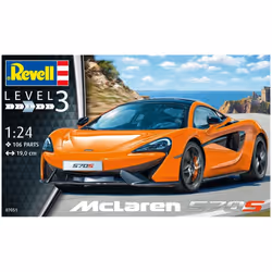 Revell McLaren 570S, Sports car model, Assembly kit, 1:24, Mc Laren 570s, Orange, Land vehicle model