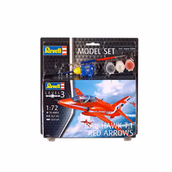 Revell Model Set BAe Hawk T.1 Red Arrows, Fixed-wing aircraft model, Assembly kit, 1:72, Hawk T.1, Advanced, 70 pc(s)