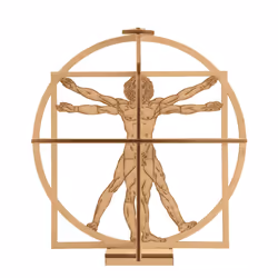 Revell 00509 Leonardo Da Vinci 1:16 Scale Vitruvian Man Wooden Model Kit