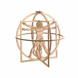 Revell 00509 Leonardo Da Vinci 1:16 Scale Vitruvian Man Wooden Model Kit