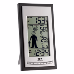 TFA-Dostmann Weather Boy, Black, Silver, Indoor hygrometer, Indoor thermometer, Outdoor thermometer, Barometer, Plastic, -40 ...