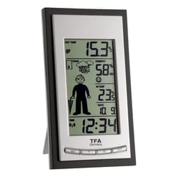 TFA-Dostmann Weather Boy Black, Silver LCD Battery