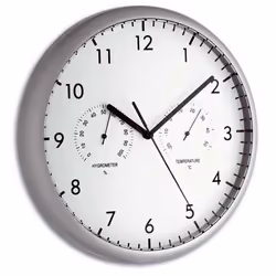 TFA-Dostmann 98.1072, Wall, Quartz clock, Round, Silver, Plastic, AA