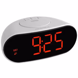 TFA-Dostmann 6.02505, Digital alarm clock, White, Battery, AAA, 1.5 V, 170 mm