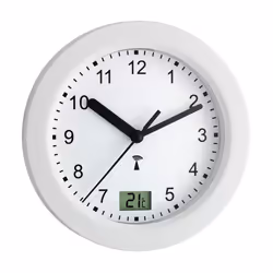 TFA-Dostmann 60.3501, Wall, Round, White, Plastic, Glass, AA