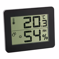 TFA-Dostmann Digital thermo-hygrometer, Black, Indoor hygrometer, Indoor thermometer, Hygrometer, Thermometer, Hygrometer, Th ...