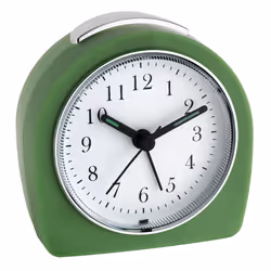 TFA-Dostmann Elektronischer Wecker grün, Quartz alarm clock, Green, Analog, Battery, AA, 1.5 V