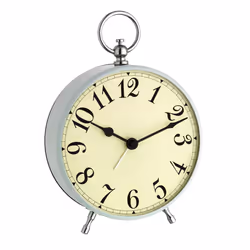 TFA-Dostmann Analogue nostalgia alarm clock, Quartz alarm clock, Round, Blue, Analog, Battery, AA