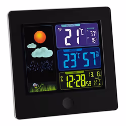 TFA-Dostmann Sun, Black, Indoor hygrometer, Indoor thermometer, Outdoor thermometer, Thermometer, 20 - 95%, 0 - 50 °C, 32 - 1 ...