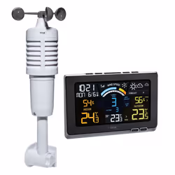 TFA-Dostmann Spring Breeze, Black, Anemometer (wind speed), Indoor hygrometer, Indoor thermometer, Outdoor thermometer, Therm ...