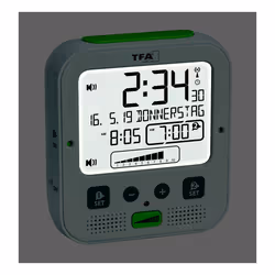 TFA-Dostmann 60.2538 Digital alarm clock Green, White