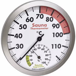 TFA Dostmann Analog Sauna Thermo-Hygrometer Heat Resistant Materials Temperature Humidity