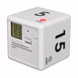 TFA-Dostmann CUBE-TIMER Digital kitchen timer Black, White