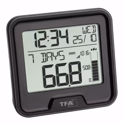 TFA-Dostmann DROP rain gauge 10 m Wireless Black