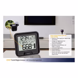 TFA-Dostmann DROP rain gauge 10 m Wireless Black - Additional view 8