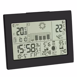 TFA-Dostmann Horizon, Black, Indoor hygrometer, Indoor thermometer, Outdoor thermometer, Hygrometer, Thermometer, Plastic, 20 ...