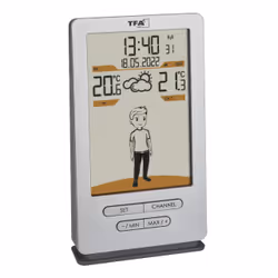 TFA-Dostmann Weather Jack, Silver, Indoor thermometer, Outdoor barometer, Outdoor thermometer, Barometer, Thermometer, Barome ...