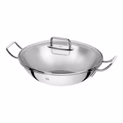ZWILLING Plus, Round, Wok/Stir-Fry pan, Stainless steel, Stainless steel, Aluminium, Glass, Stainless steel, Glass