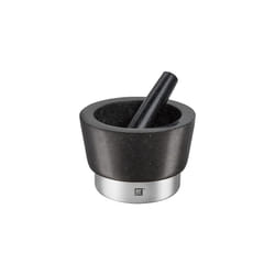 Spices Mortar and Pestle, Height: 10 cm, Ã 11 cm, Granite, Black