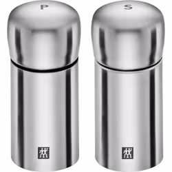 ZWILLING 39500-025-0, Salt & pepper grinder set, Stainless steel, Acrylonitrile butadiene styrene (ABS), Ceramic, 52 mm, 100 ...