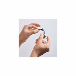 Nose Hair and Ear Hair Trimmer Rotary Cutter Stainless Steel Frosted 50mm