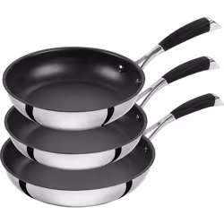 Zwilling - Frying pan 65249 by Cornelia Poletto, made of 18/10 steel, Steel 18/10. plastic, stainless steel, 20cm + 24cm + 28 ...