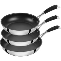 Zwilling - Frying pan 65249 by Cornelia Poletto, made of 18/10 steel, Steel 18/10. plastic, stainless steel, 20cm + 24cm + 28cm