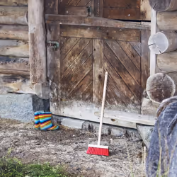 Theo Klein 2794 Bosch Garden Tool Set I Consisting of shovel, leaf rake, rake and broom I Toys for children aged 3 and over