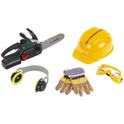 Theo Klein Bosch chain saw ii + helmet + work gloves