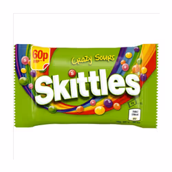 Skittles Crazy Sours Sweets  Bag 45g (Pack of 36)