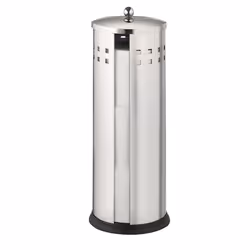 Axxentia Bathroom 282240 Bustino Replacement Toilet Roll Box Stainless Steel with Lid for 3 Rolls Height 38 cm