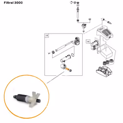 Replacement Impeller Oase Aquarius Fountain Pump 1000 (Impellor Part 28351)