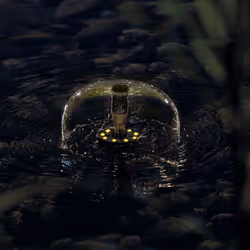 Pontec PondoStar LED Ring Pond Fountain Lighting Compact for Water Features Submersible Light Oase Aquarius Set With Warm White Spot Lamp Gardens