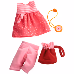 HABA Dress set Kiki, 1.5 yr(s), Girl, Pink, White, Orange, Red